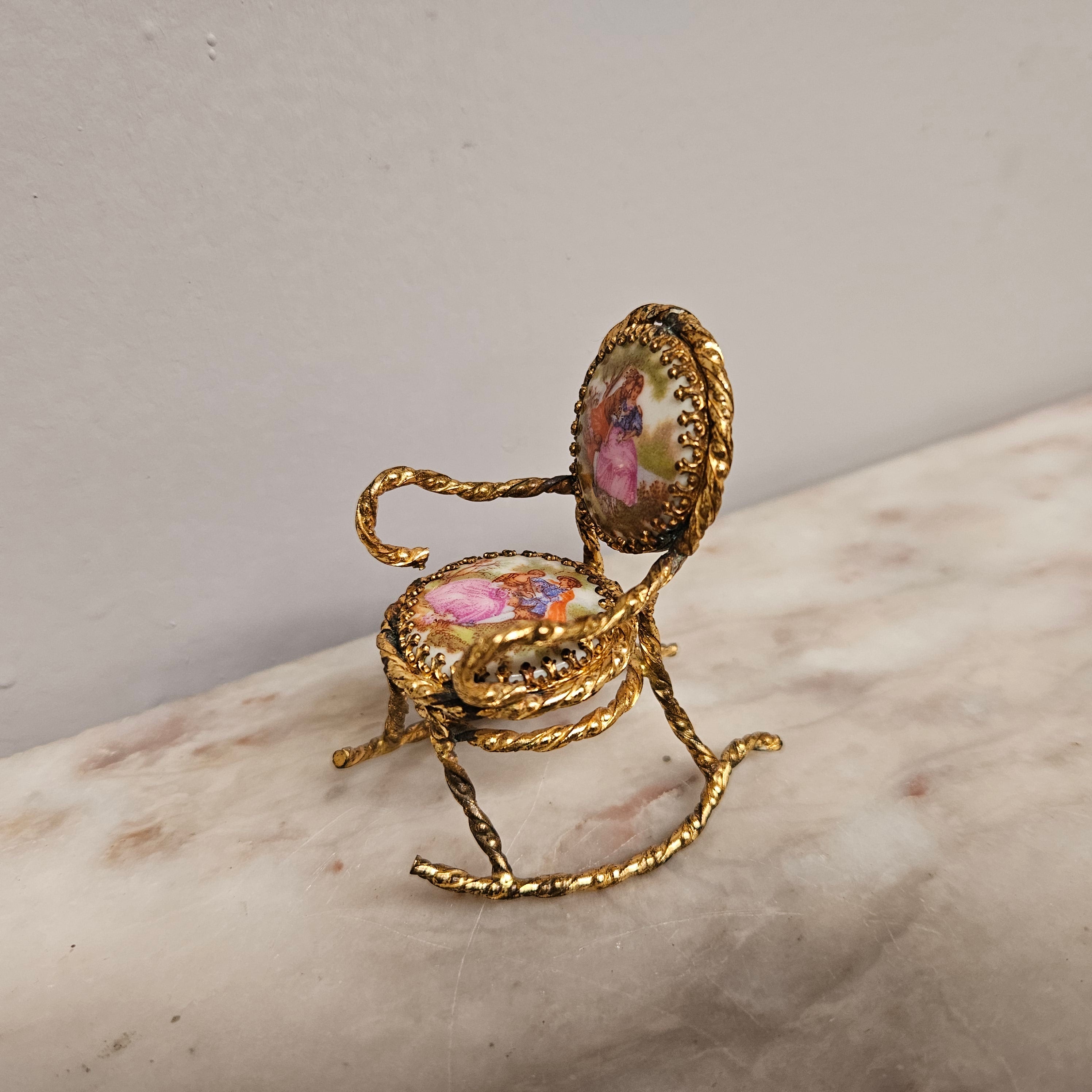 Vintage Limoges Miniature Chair | Antique & Vintage | Moonee Ponds Antiques | Australia Wide Delivery