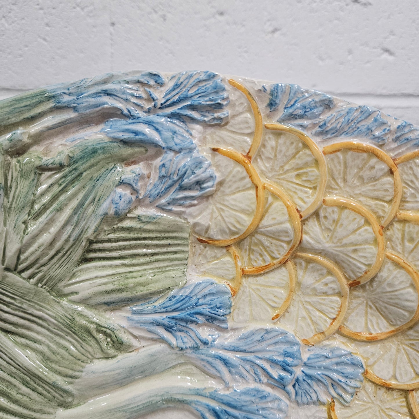 Vintage Italian Majolica Fish Plate