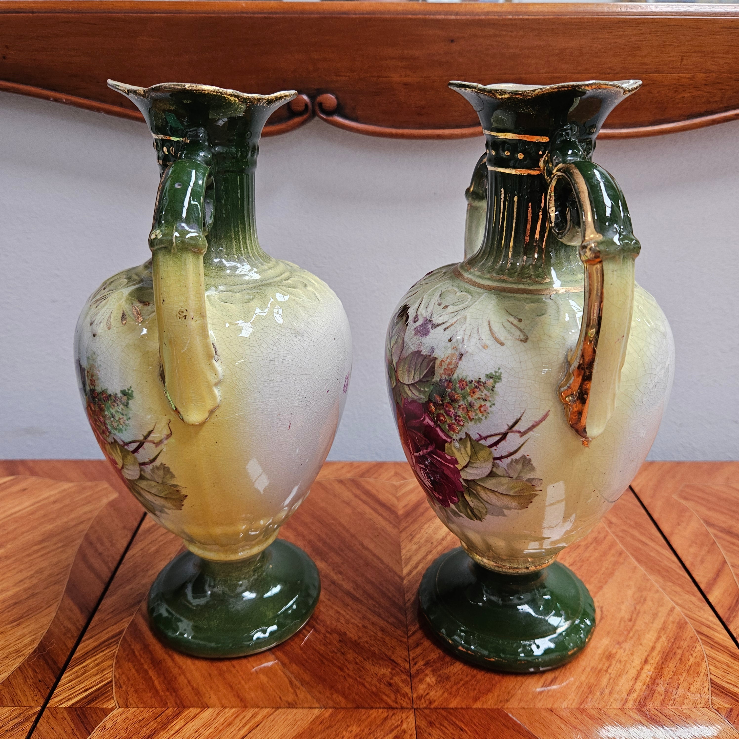 Pair Of Edwardian Vases | Antique & Vintage | Moonee Ponds Antiques | Australia Wide Delivery