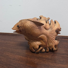 Vintage Hand Carved Wooden Fish
