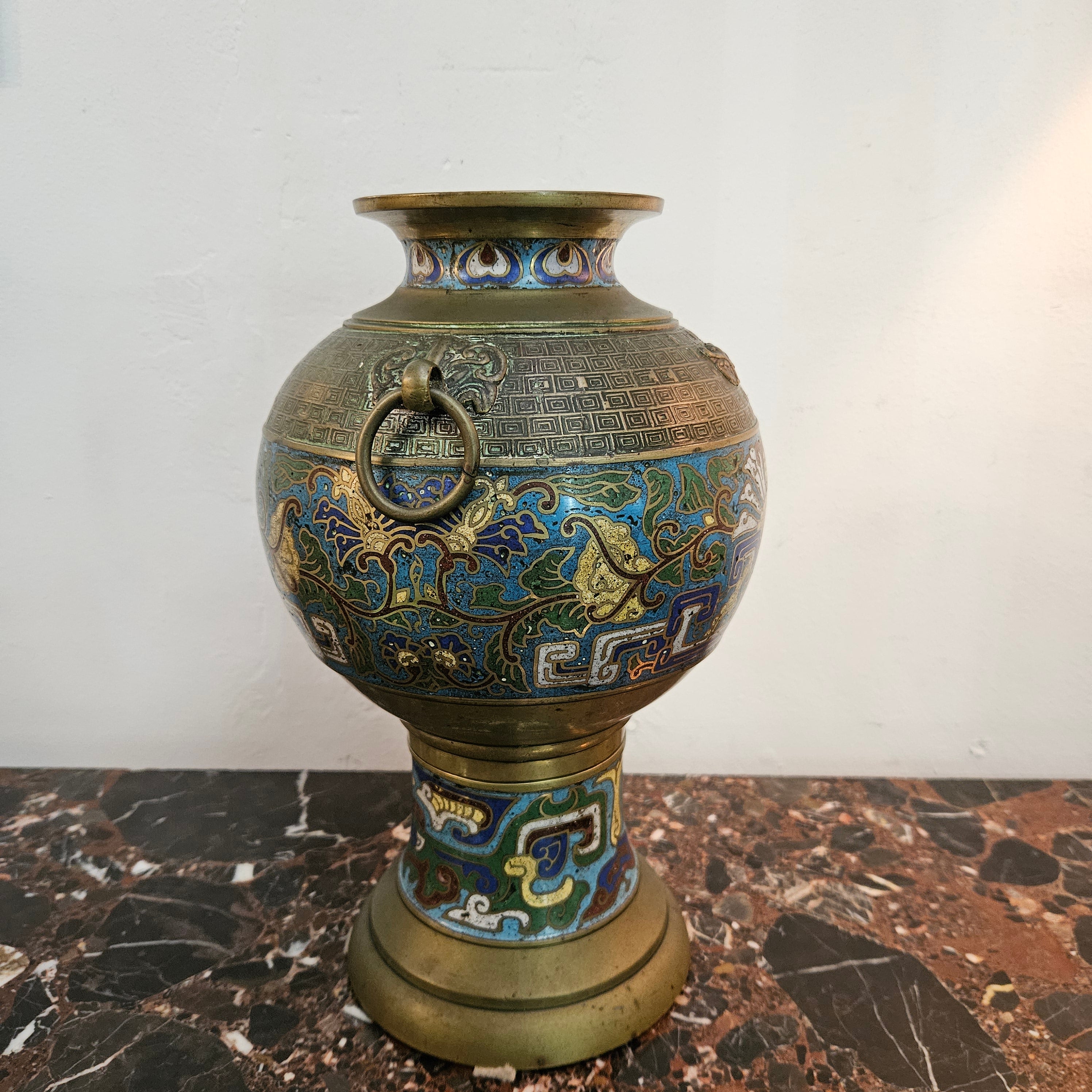 Unusual 19th Century Cloisonné Vase | Antique & Vintage | Moonee Ponds Antiques | Australia Wide Delivery