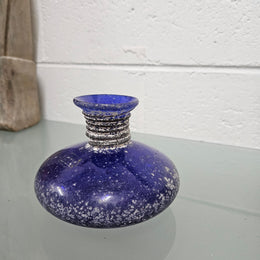 Vintage Cobalt Blue Art Glass Vase