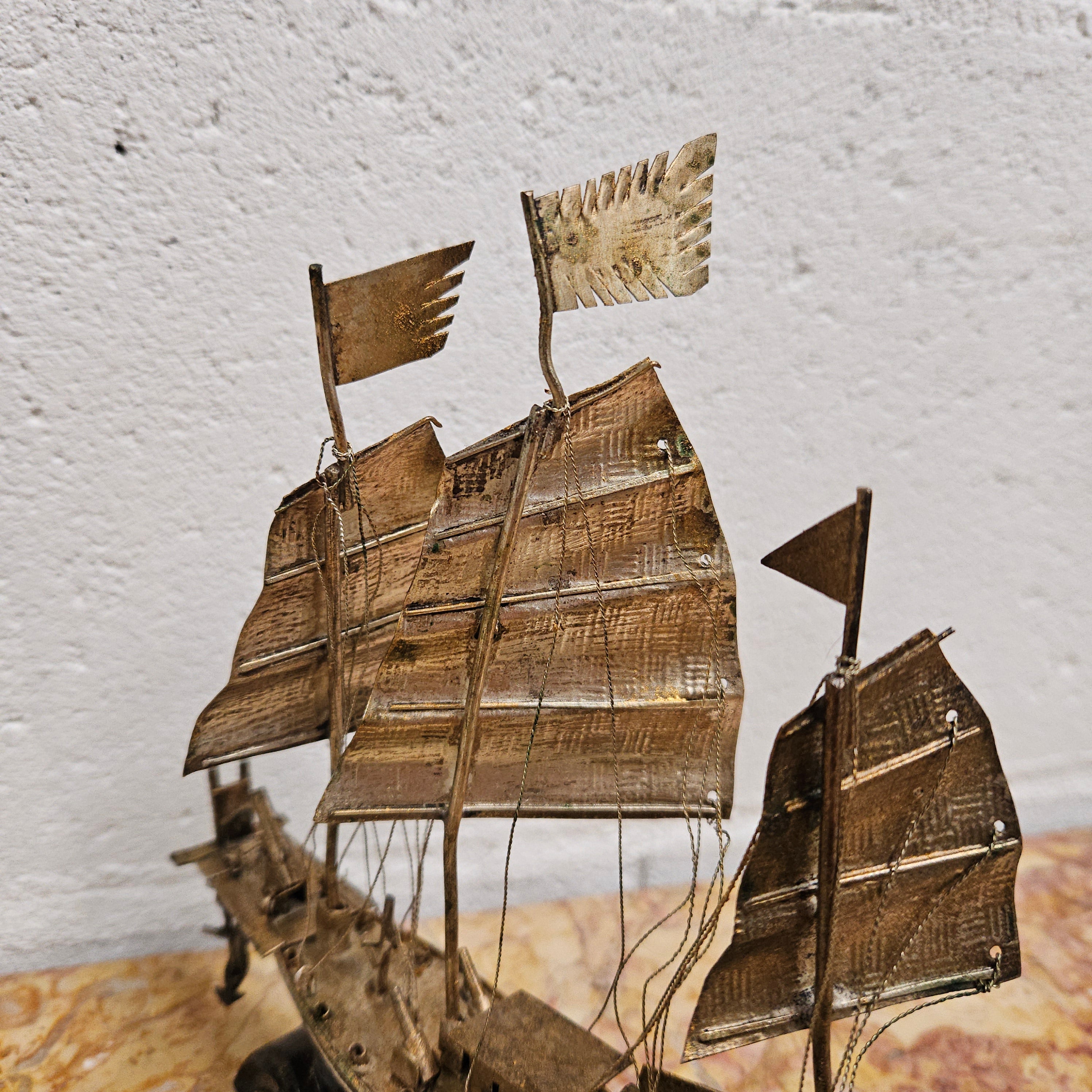 Miniature Vermeil Silver Chinese Sailing Ship | Antique & Vintage | Moonee Ponds Antiques | Australia Wide Delivery