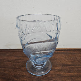 Art Deco Blue Glass Vase