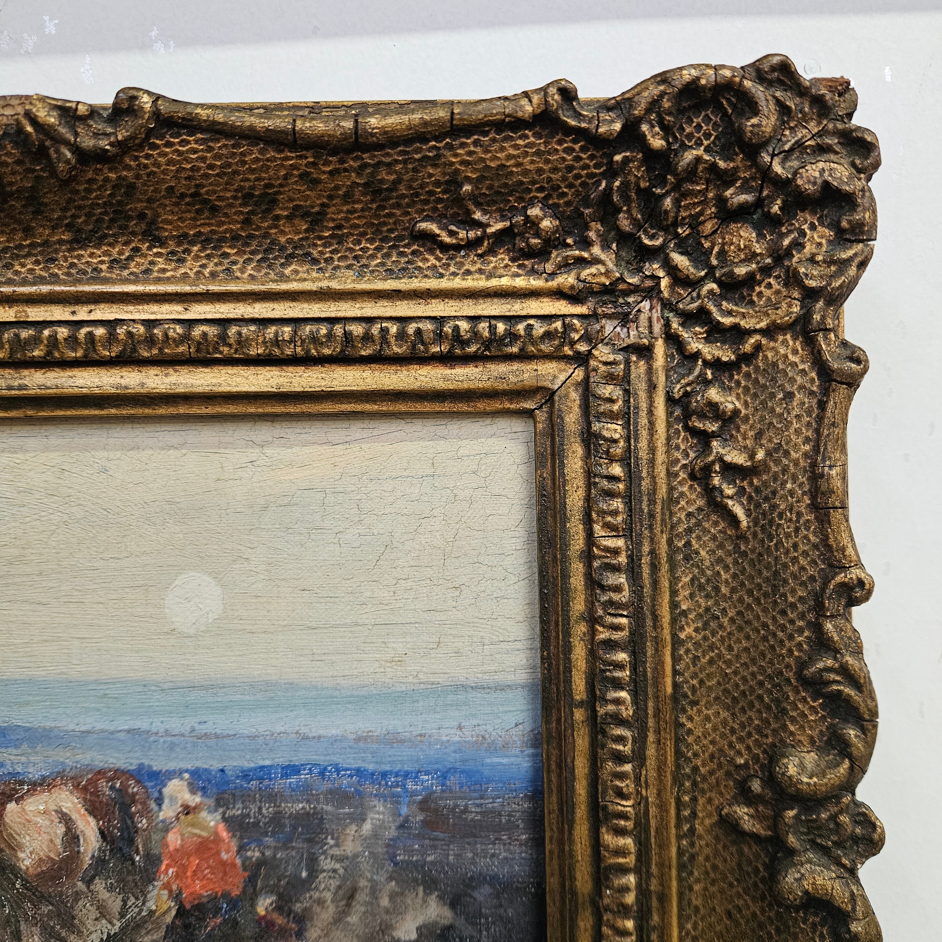 Oil on board by John Banks 'Ploughing the Fields' | Antique & Vintage | Moonee Ponds Antiques | Australia Wide Delivery