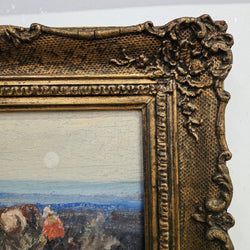 Oil on board by John Banks 'Ploughing the Fields' | Antique & Vintage | Moonee Ponds Antiques | Australia Wide Delivery