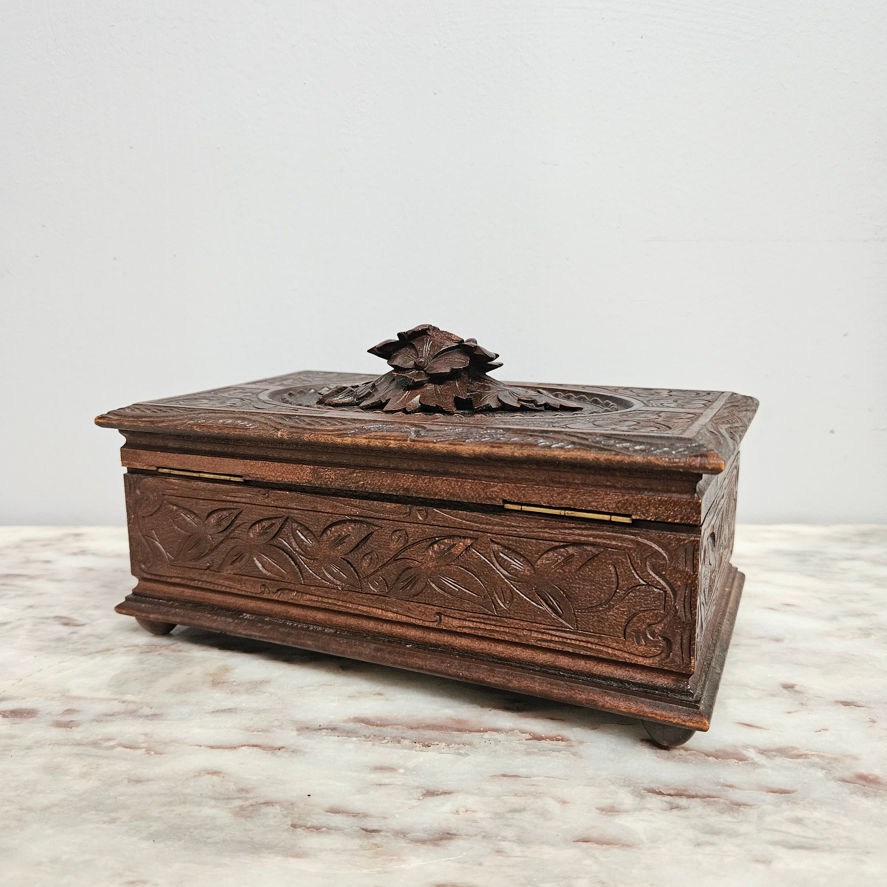 Antique Black Forest Hand Carved Trinket/Jewellery Box | Antique & Vintage | Moonee Ponds Antiques | Australia Wide Delivery