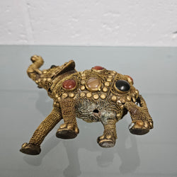 Bronze, Agate, Brass Ceremonial Elephant | Antique & Vintage | Moonee Ponds Antiques | Australia Wide Delivery