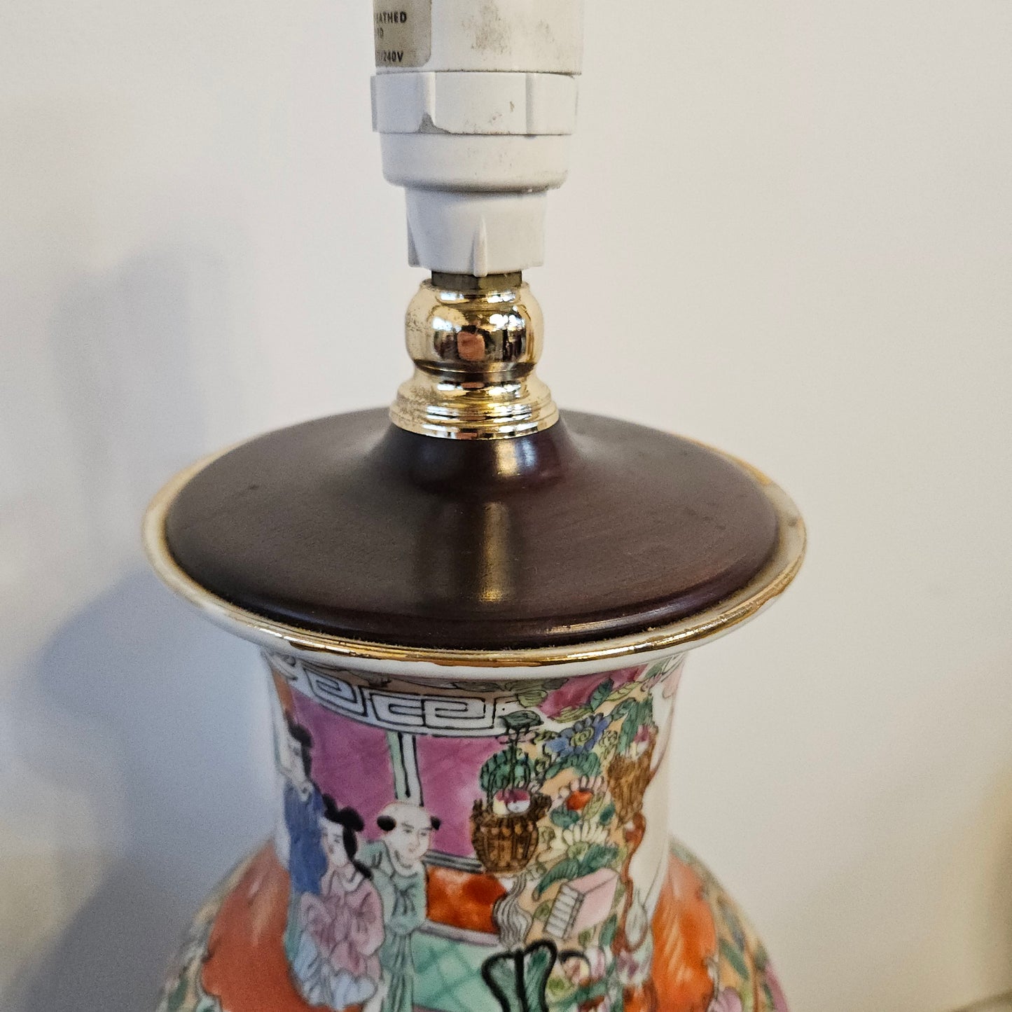 Chinese Famille Rose Lamp Base