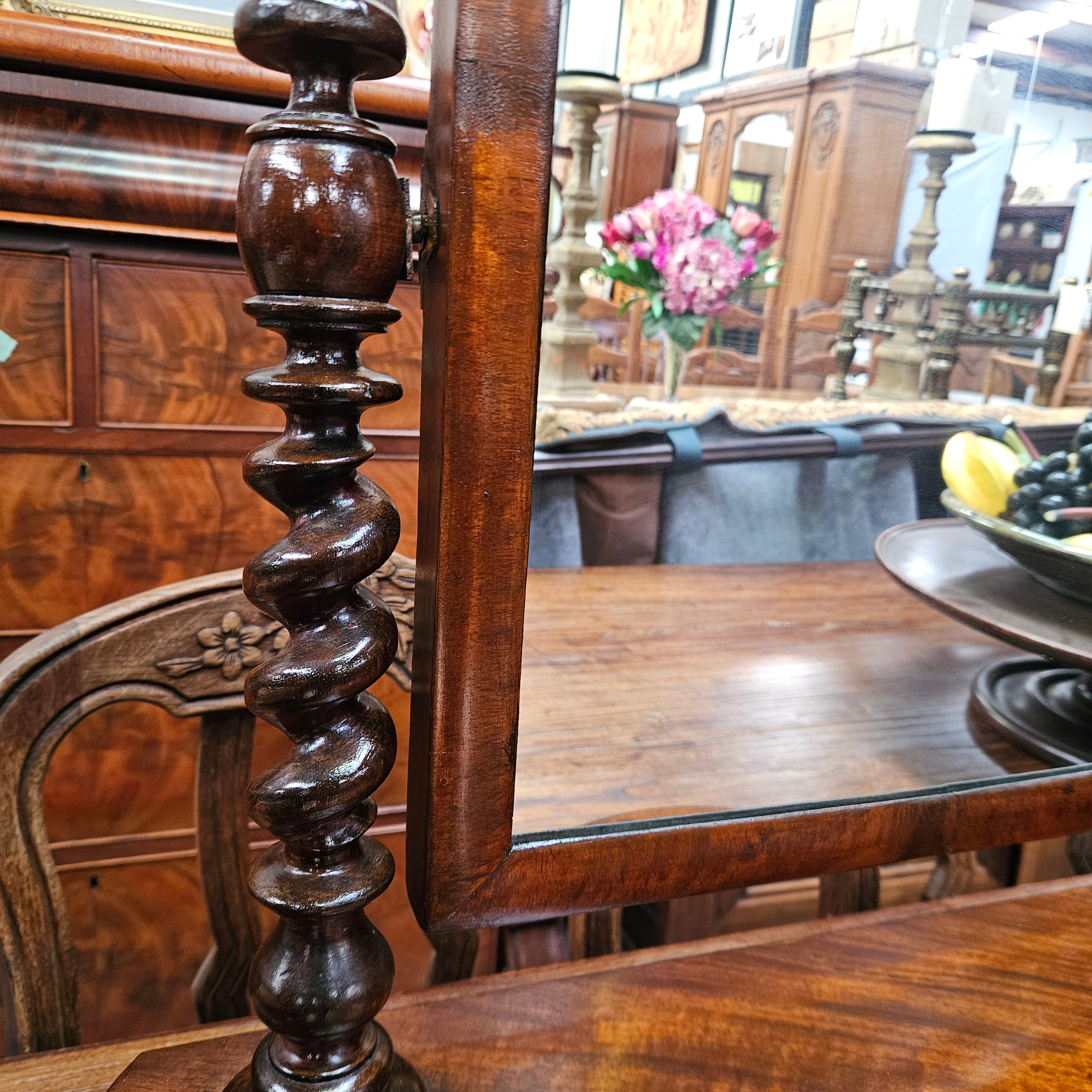 Victorian Mahogany Table Top Mirror