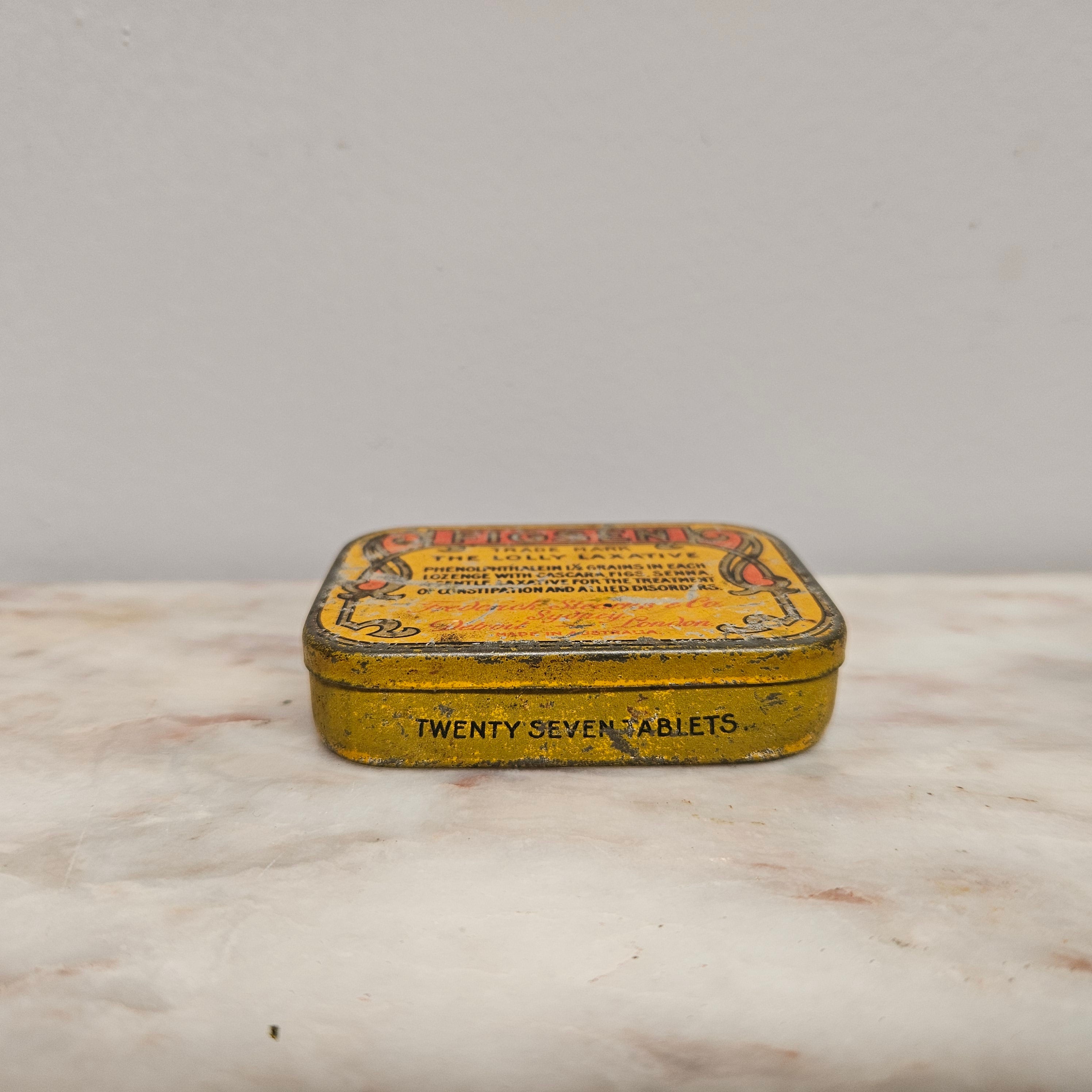 Vintage Australian Made "Figsen" Lolly Laxative Tin | Antique & Vintage | Moonee Ponds Antiques | Australia Wide Delivery
