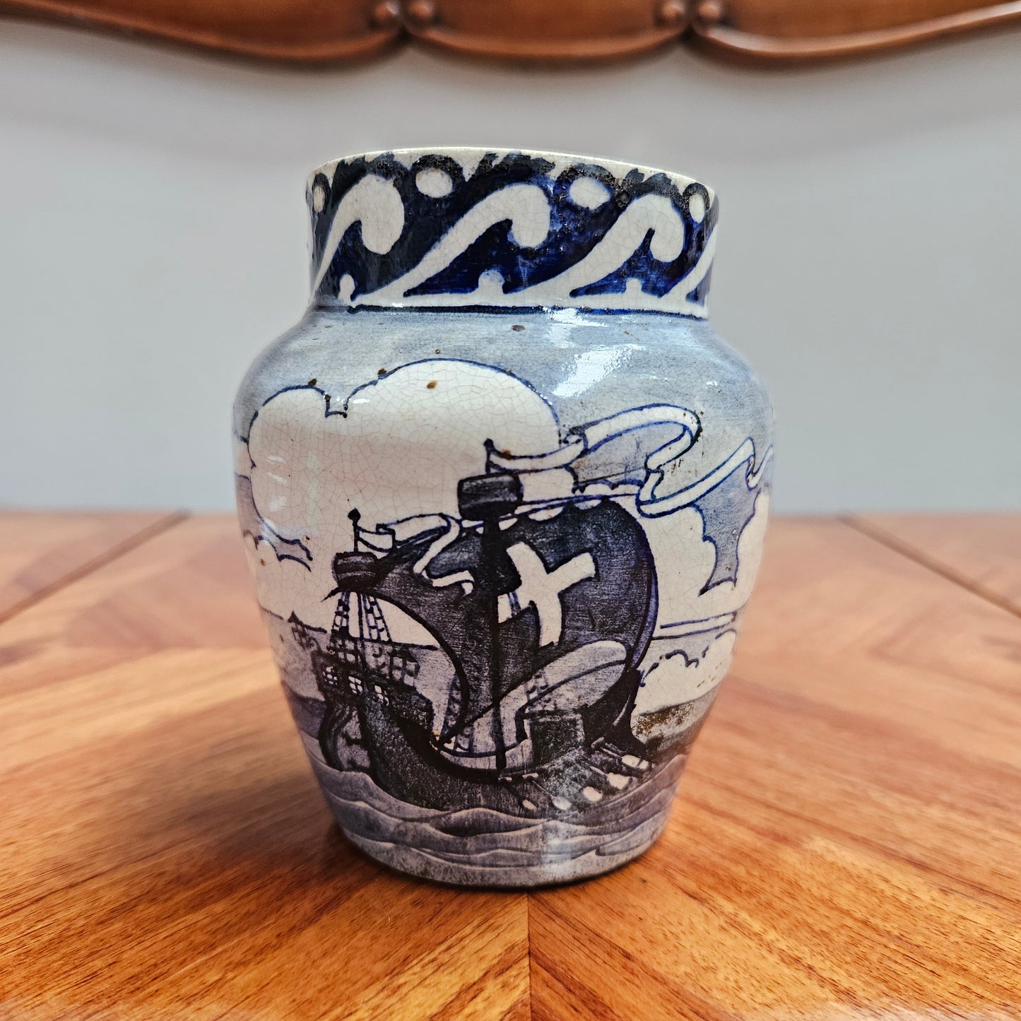 Rare Australian Pottery "Martin Moroney Brisbane" Hand Painted Vase