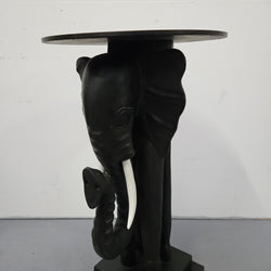 Unusual Hand Carved Ebonized Timber Elephant Side Table | Antique & Vintage | Moonee Ponds Antiques | Australia Wide Delivery