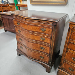 Pair of Georgian Style Chest of Drawers With Four Drawers & a Pull-Out