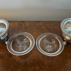 Pair of Vintage Silver & Glass Salts | Antique & Vintage | Moonee Ponds Antiques | Australia Wide Delivery