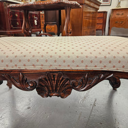 Antique George III  Style Double Rosewood  Upholstered Stool