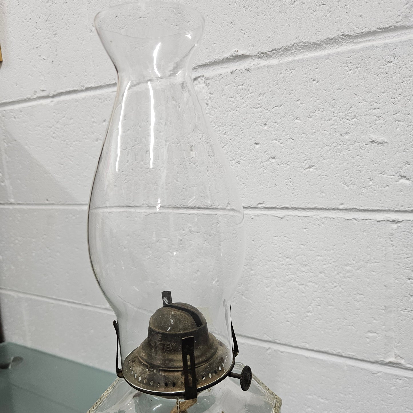 Vintage Clear Glass Kero Lamp