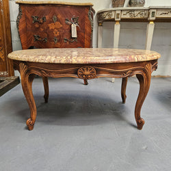 French Fruitwood Louis XV Marble Top Coffee Table | Antique & Vintage | Moonee Ponds Antiques | Australia Wide Delivery
