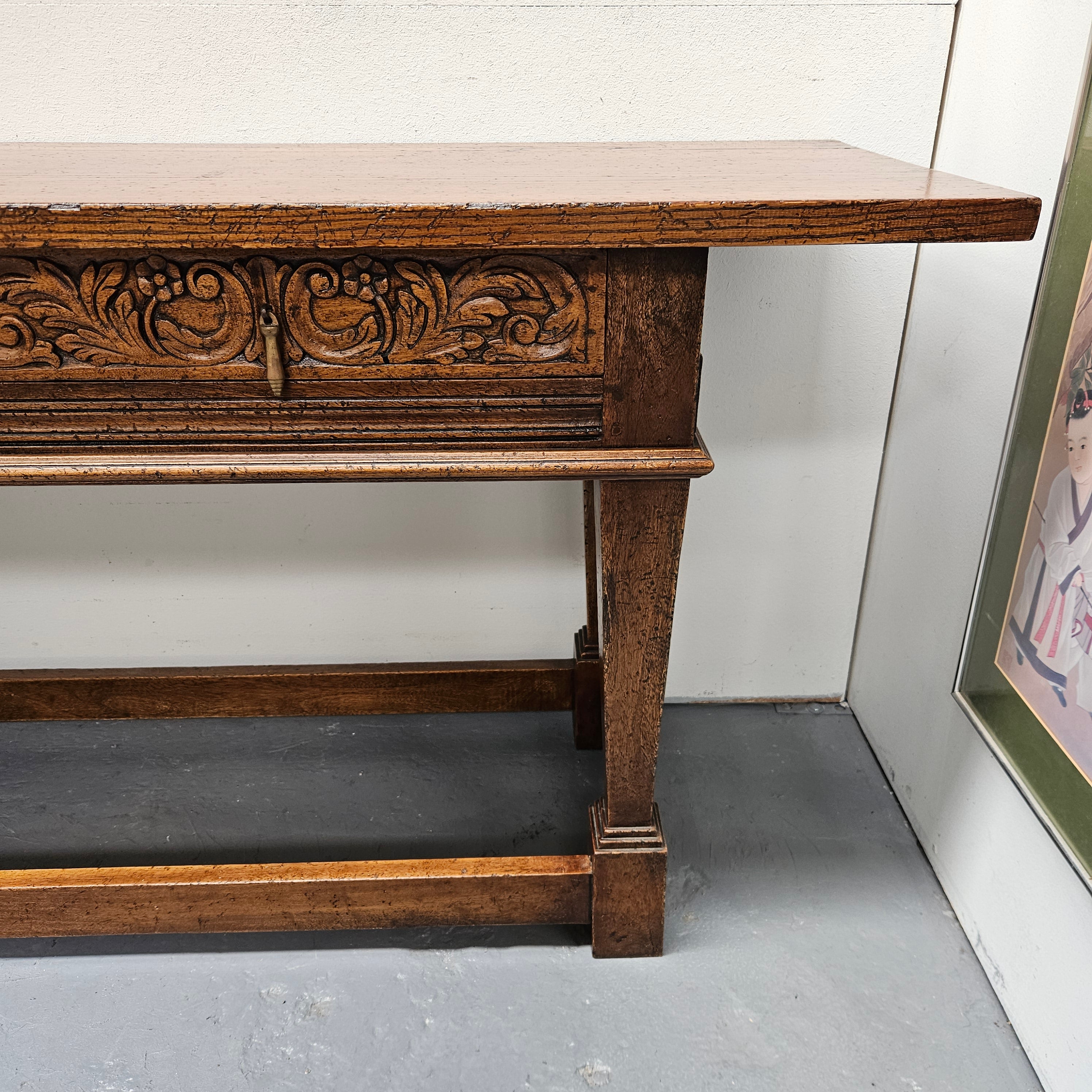 Spanish Style French Elm Two Drawer Console Table | Antique & Vintage | Moonee Ponds Antiques | Australia Wide Delivery