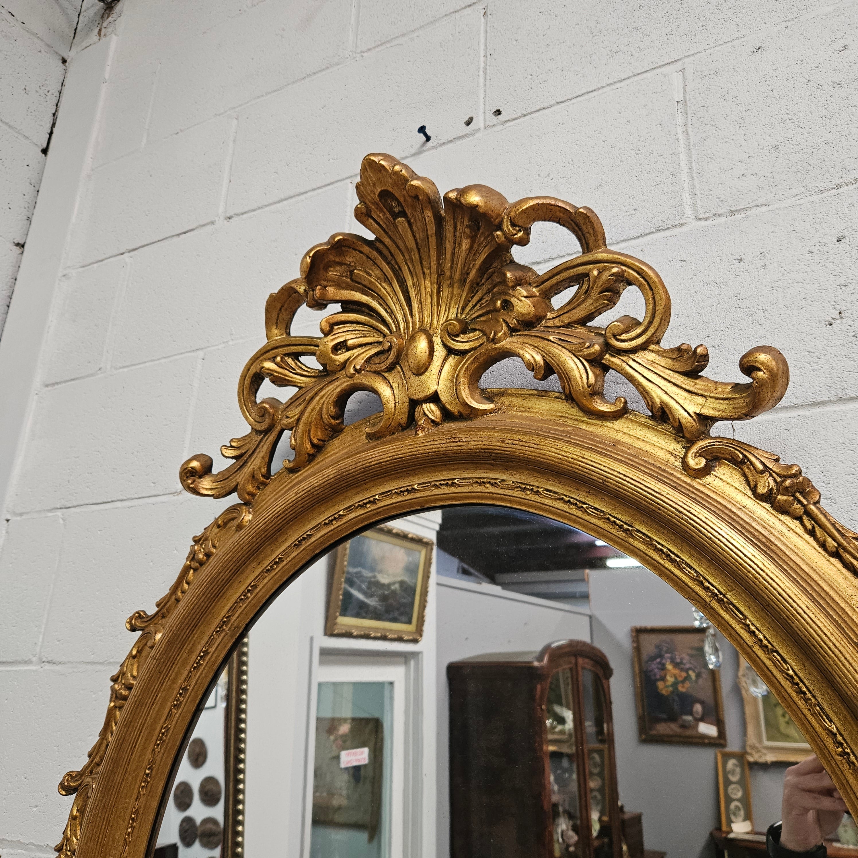 Amazing French 19th Century Oval Gilt Wall Mirror | Antique & Vintage | Moonee Ponds Antiques | Australia Wide Delivery