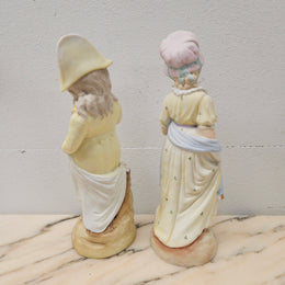 Pair Of Victorian Bisque Figures