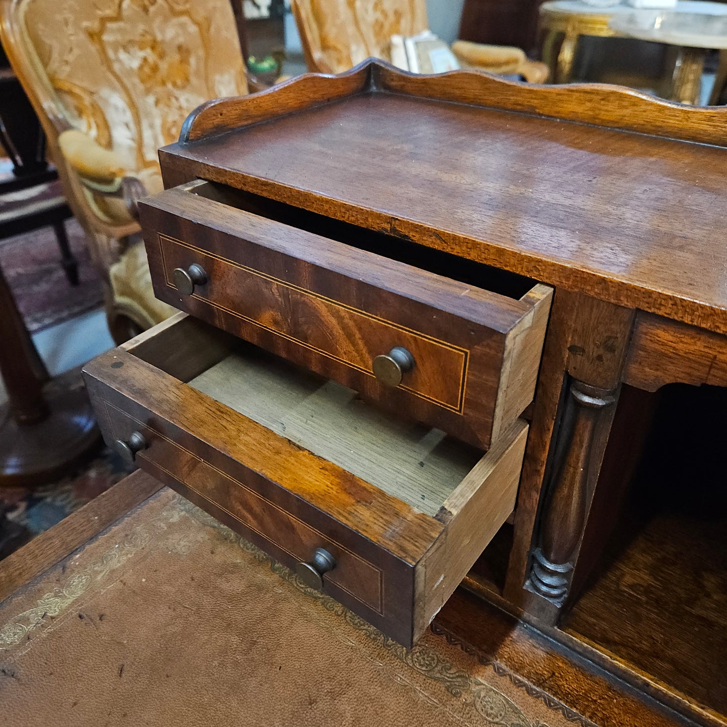 Mahogany Bonheur Du Jour Desk