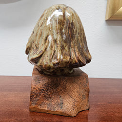 Vintage Pottery Bust On Wooden Base | Antique & Vintage | Moonee Ponds Antiques | Australia Wide Delivery