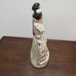 Victorian Staffordshire Victoria & Napolean III Statue