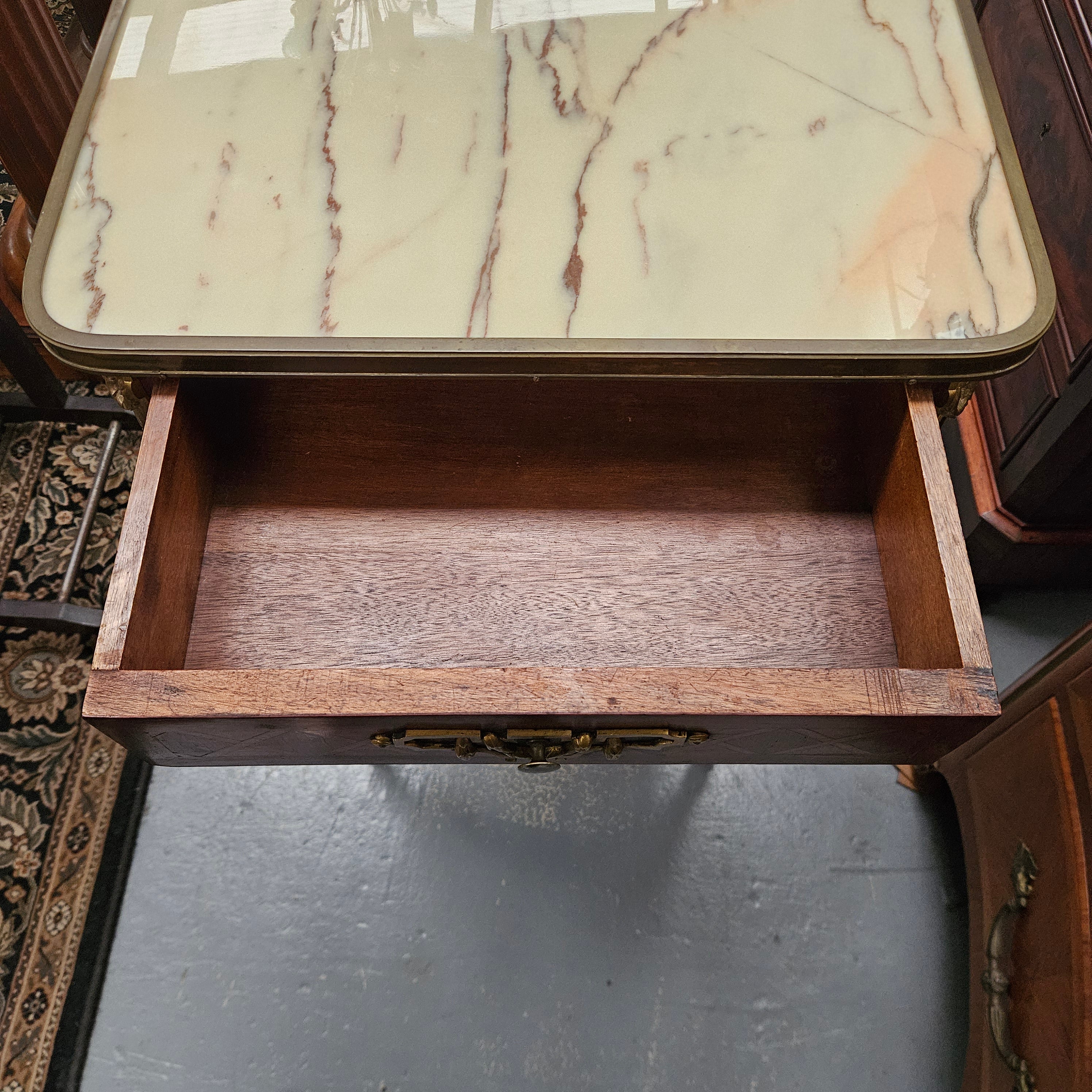 Louis XVIth Style Mahogancy Side Cabinet/Bedside | Antique & Vintage | Moonee Ponds Antiques | Australia Wide Delivery