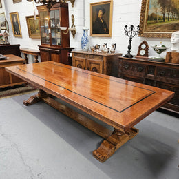 Vintage Three Metre Cherry Wood Farmhouse Style Table