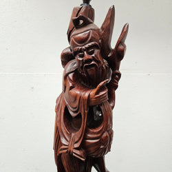 Hand Carved Rosewood Lamp Base | Antique & Vintage | Moonee Ponds Antiques | Australia Wide Delivery