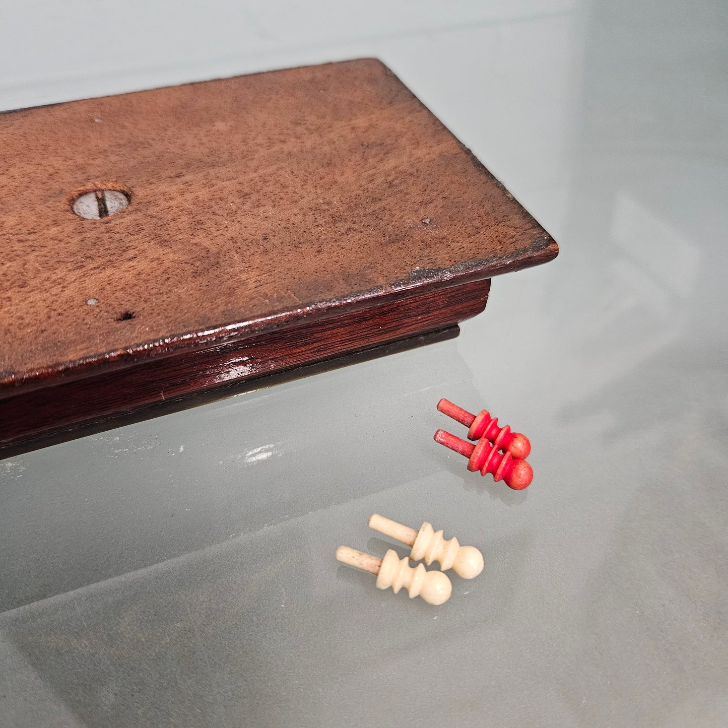 Vintage Brass & Timber Cribbage Board