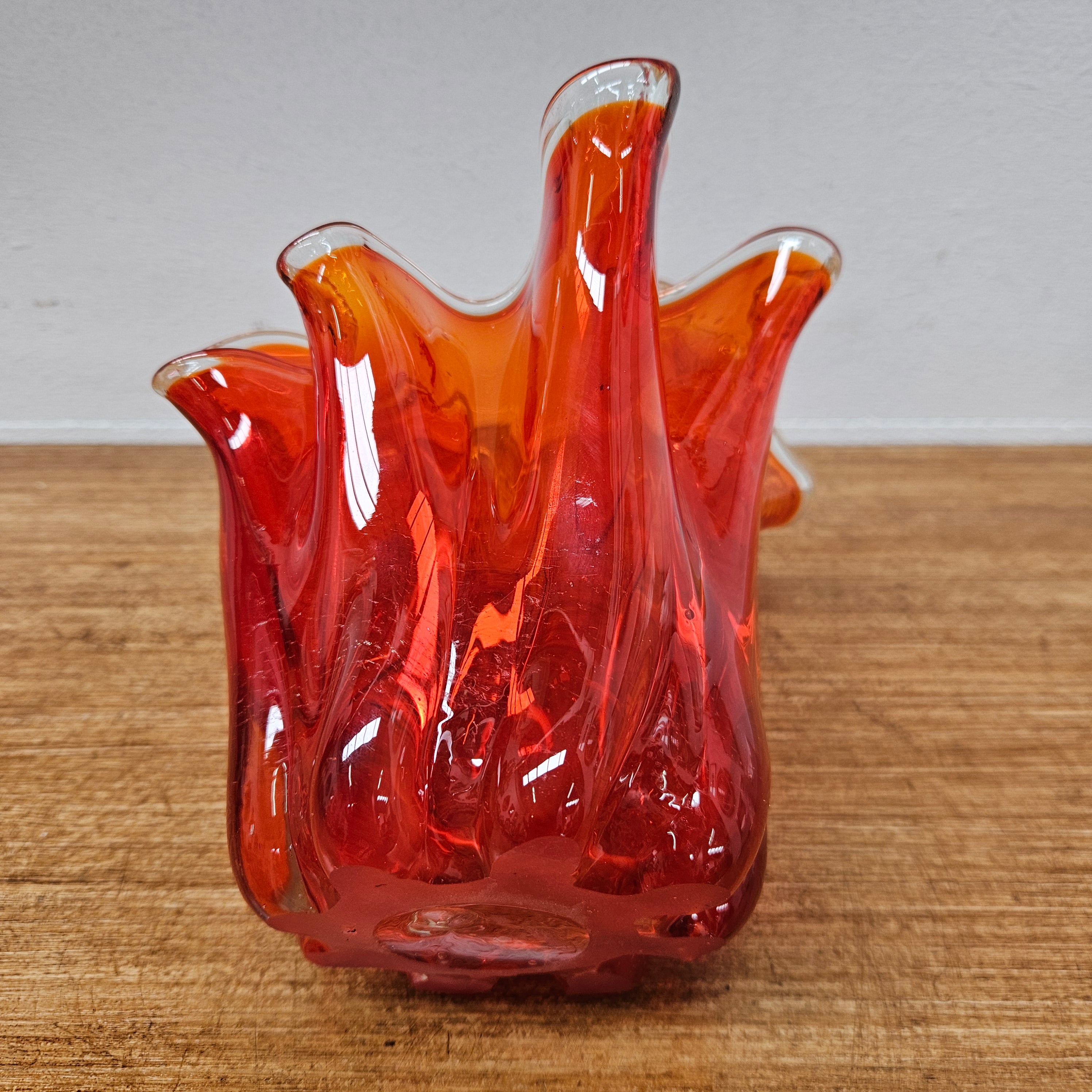 Mid Century Amberina Art Glass Vase | Antique & Vintage | Moonee Ponds Antiques | Australia Wide Delivery