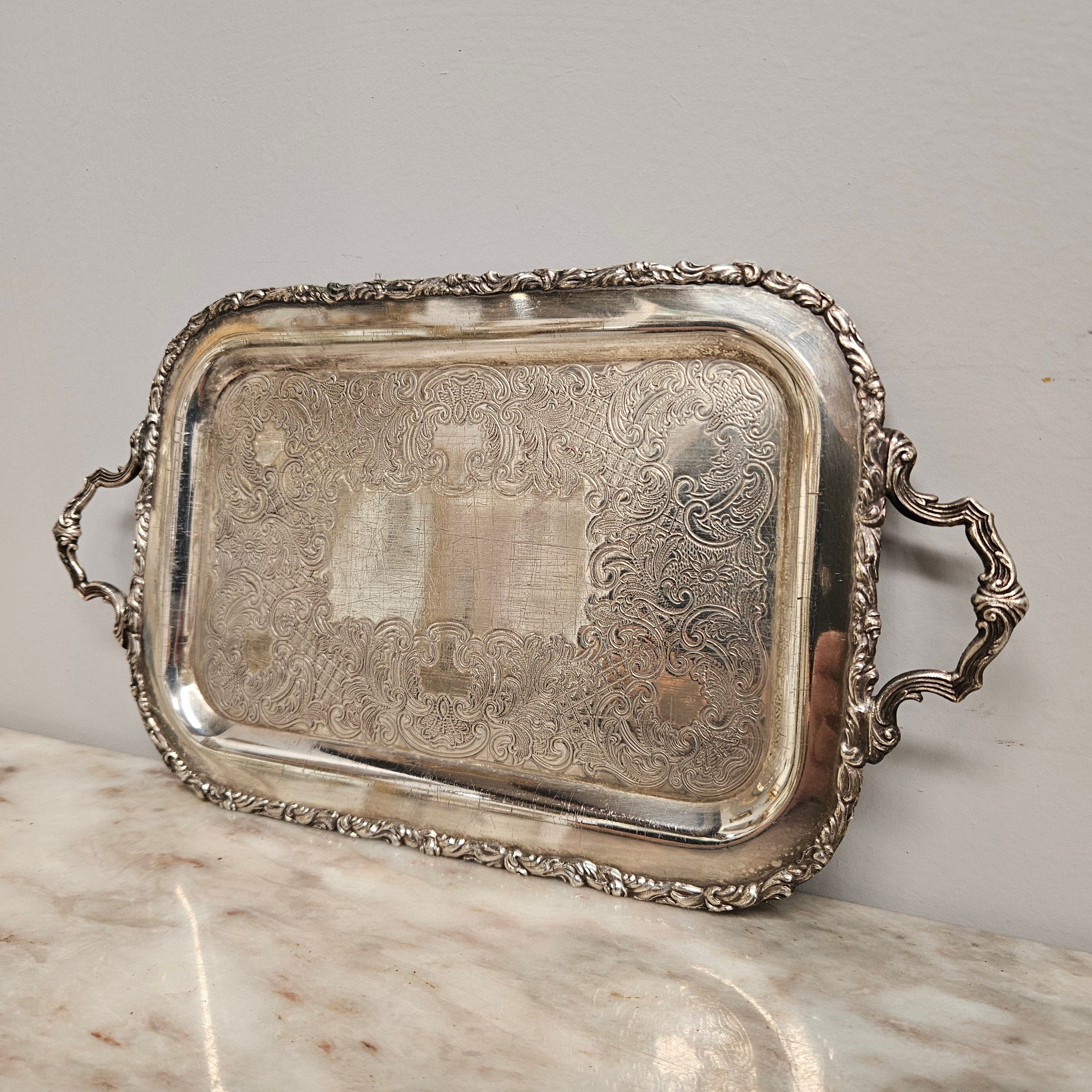Vintage Sheffield Silver Plated Tray | Antique & Vintage | Moonee Ponds Antiques | Australia Wide Delivery