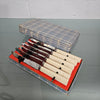 Six Vintage Viner & Hall Sheffield Faux Bone Handled Knives in Original Box | Antique & Vintage | Moonee Ponds Antiques | Australia Wide Delivery