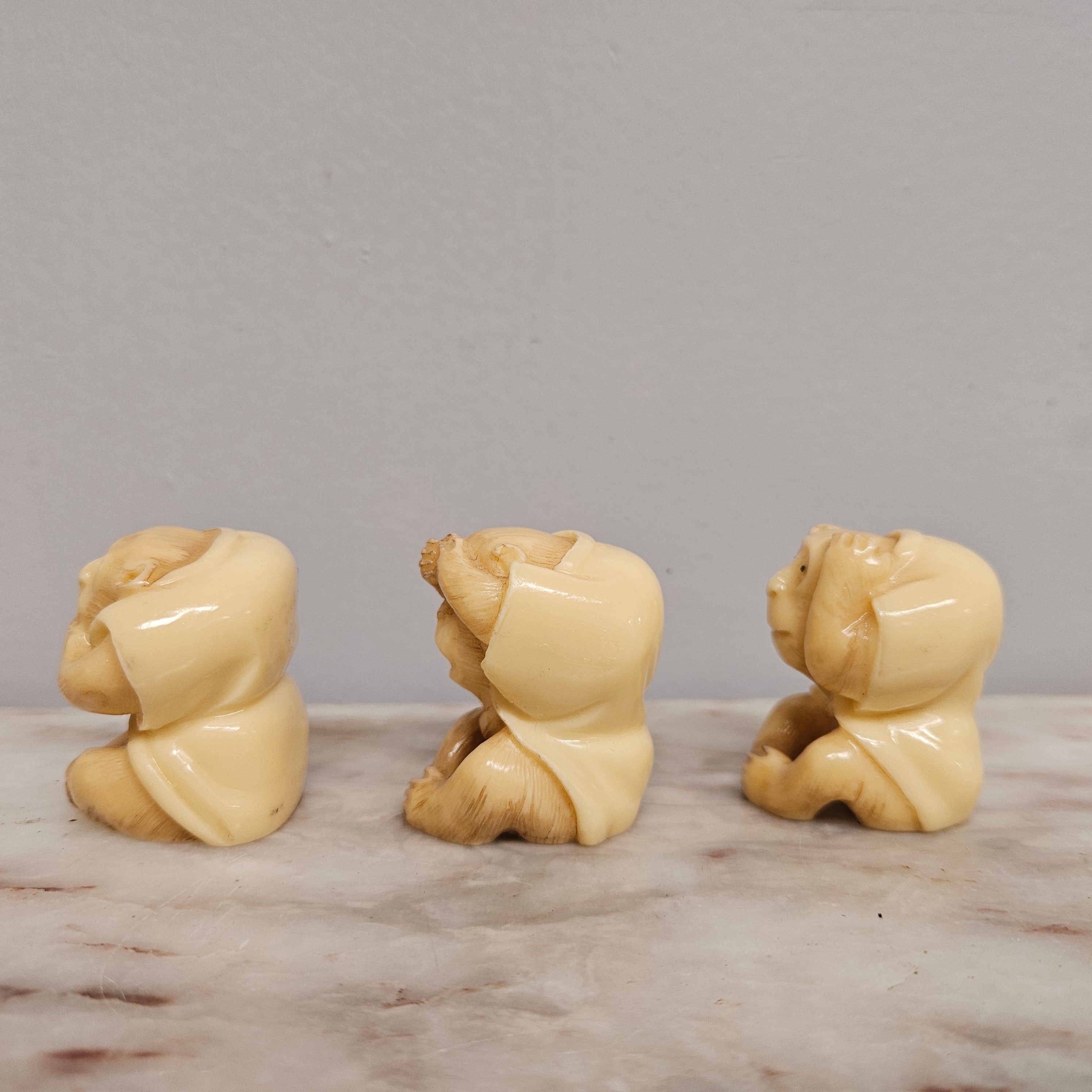 Vintage Set of Three Wise Monkeys | Antique & Vintage | Moonee Ponds Antiques | Australia Wide