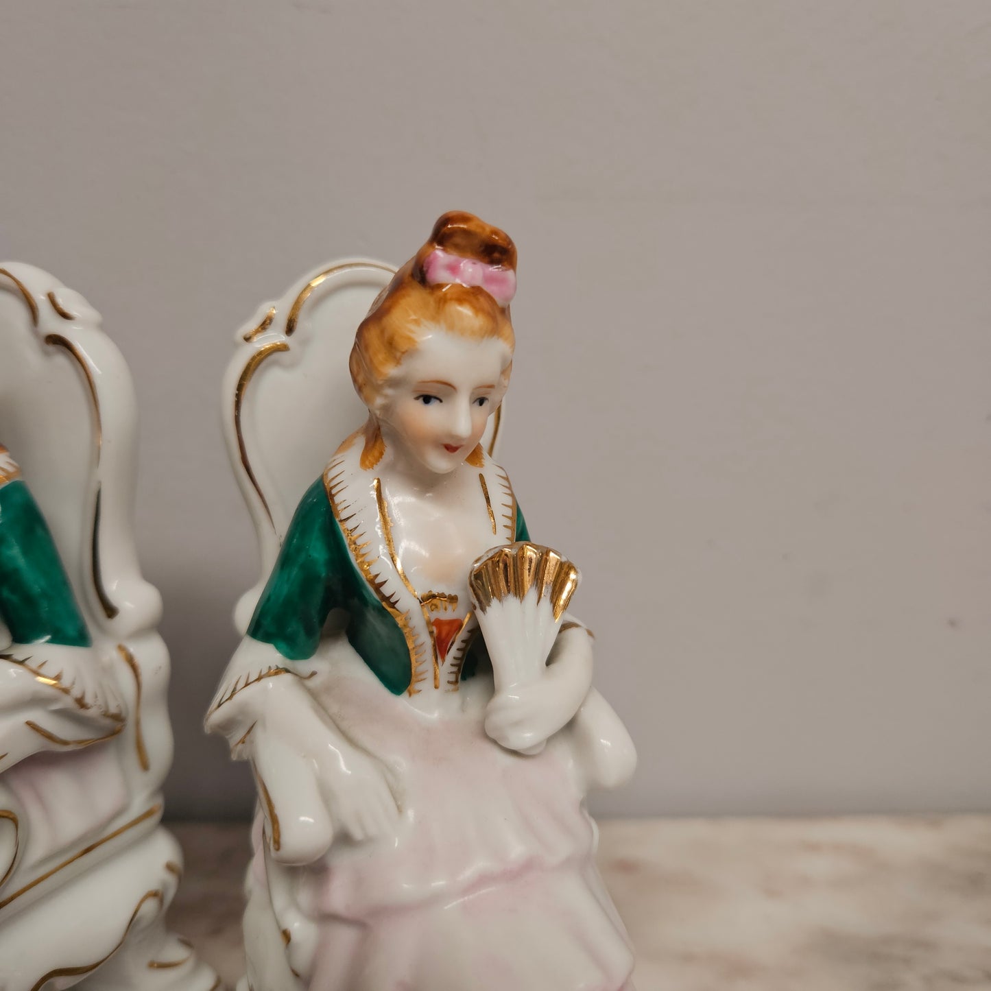 Pair of Vintage Porcelain Bookends