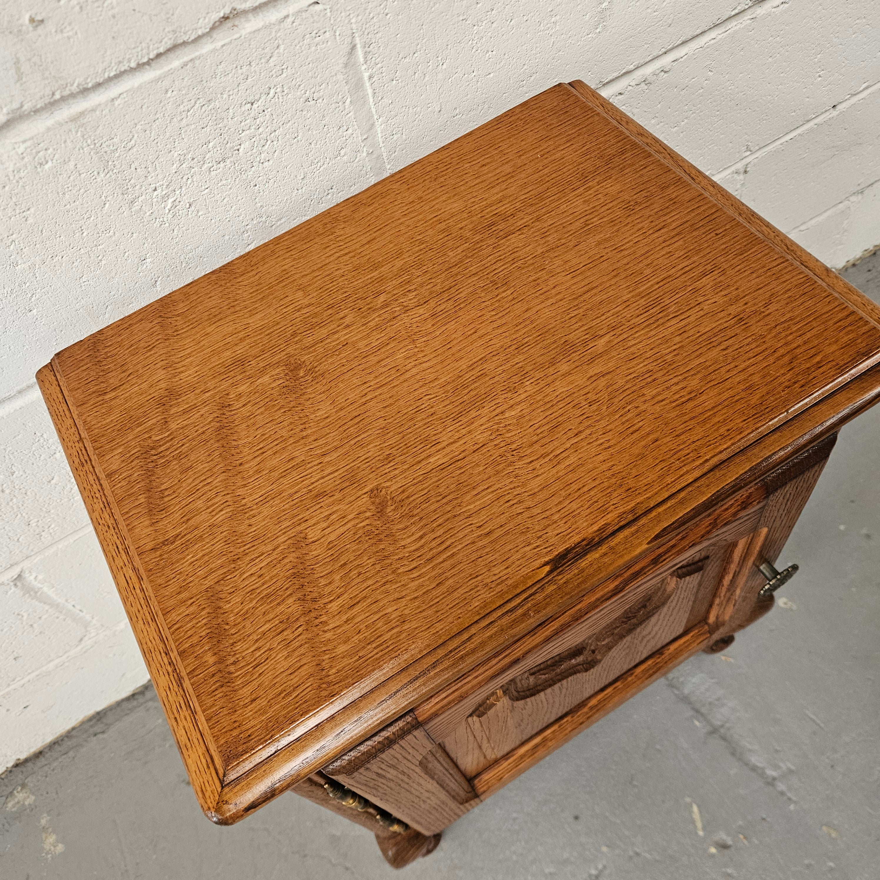 French Oak Louis XV Style Single Bedside