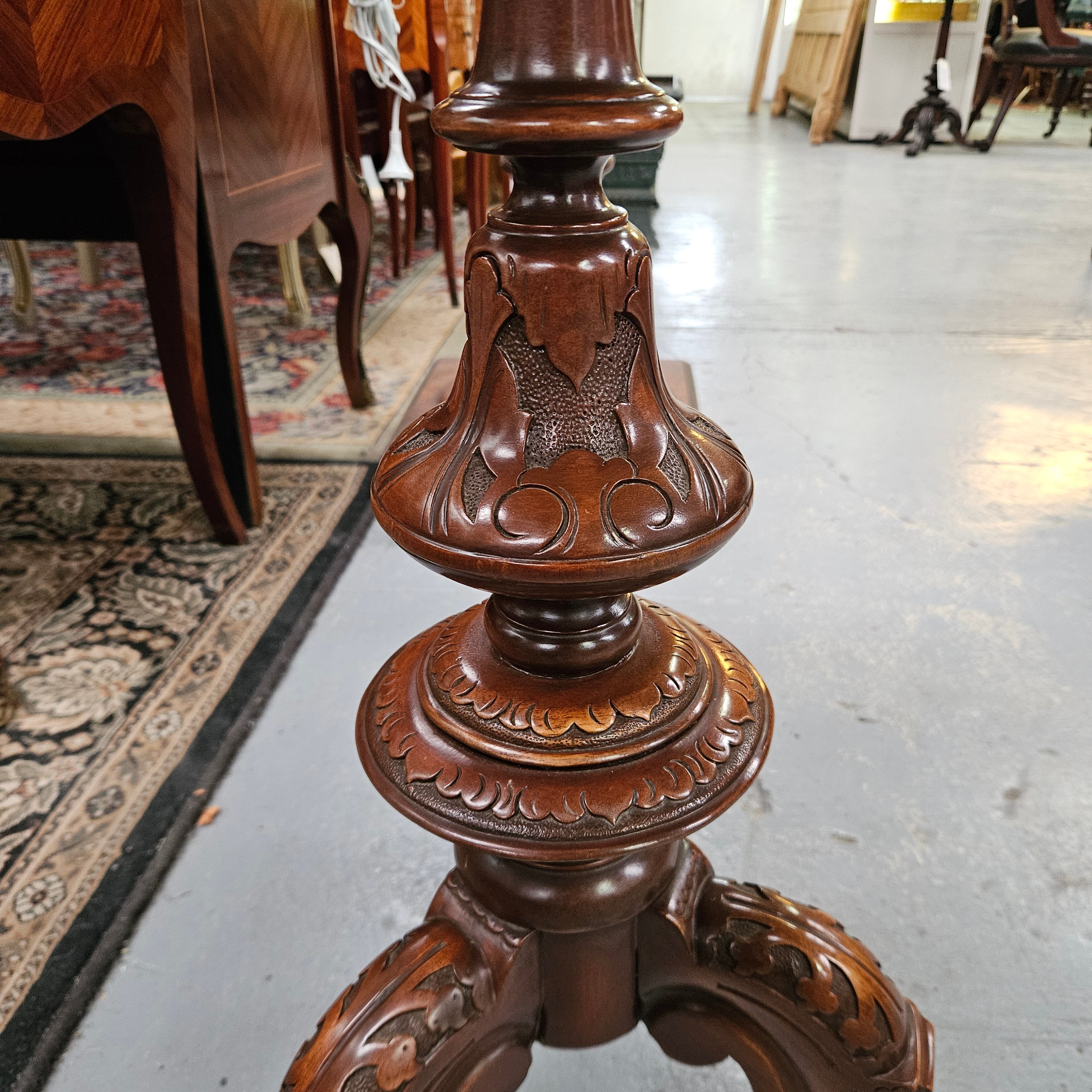 Victorian Antique Mahogany Carved Occasional Table | Antique & Vintage | Moonee Ponds Antiques | Australia Wide Delivery
