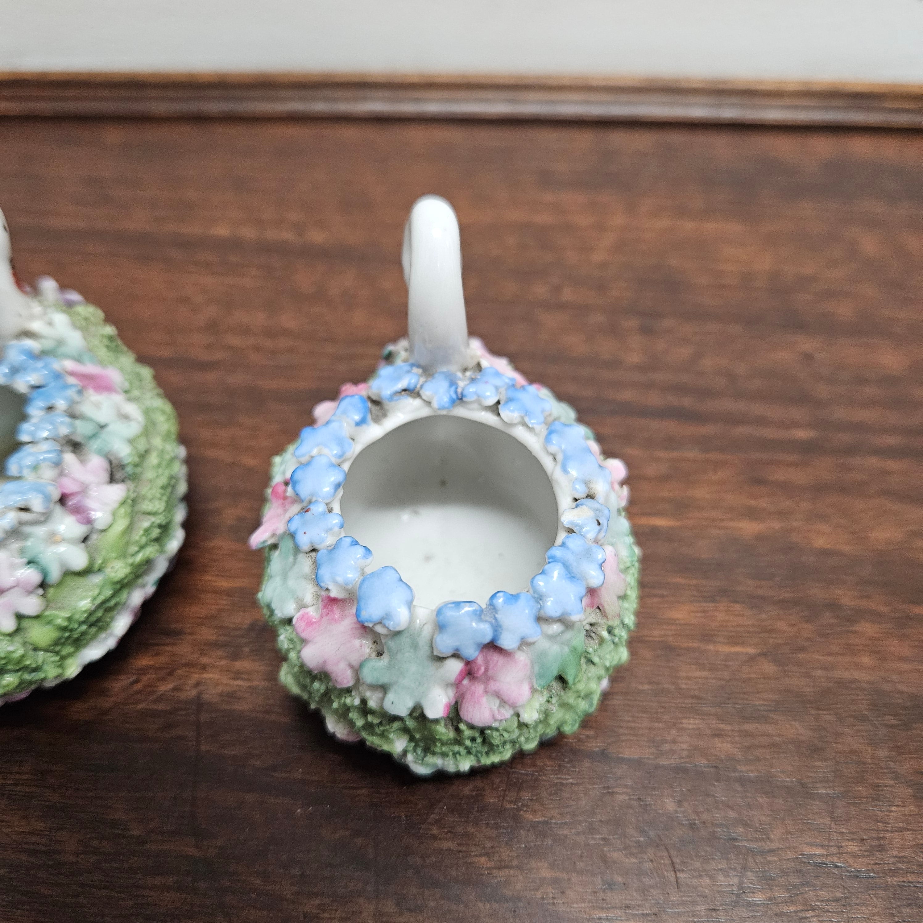 Set of 2 Elfinware Mossware Holders | Antique & Vintage | Moonee Ponds Antiques | Australia Wide Delivery