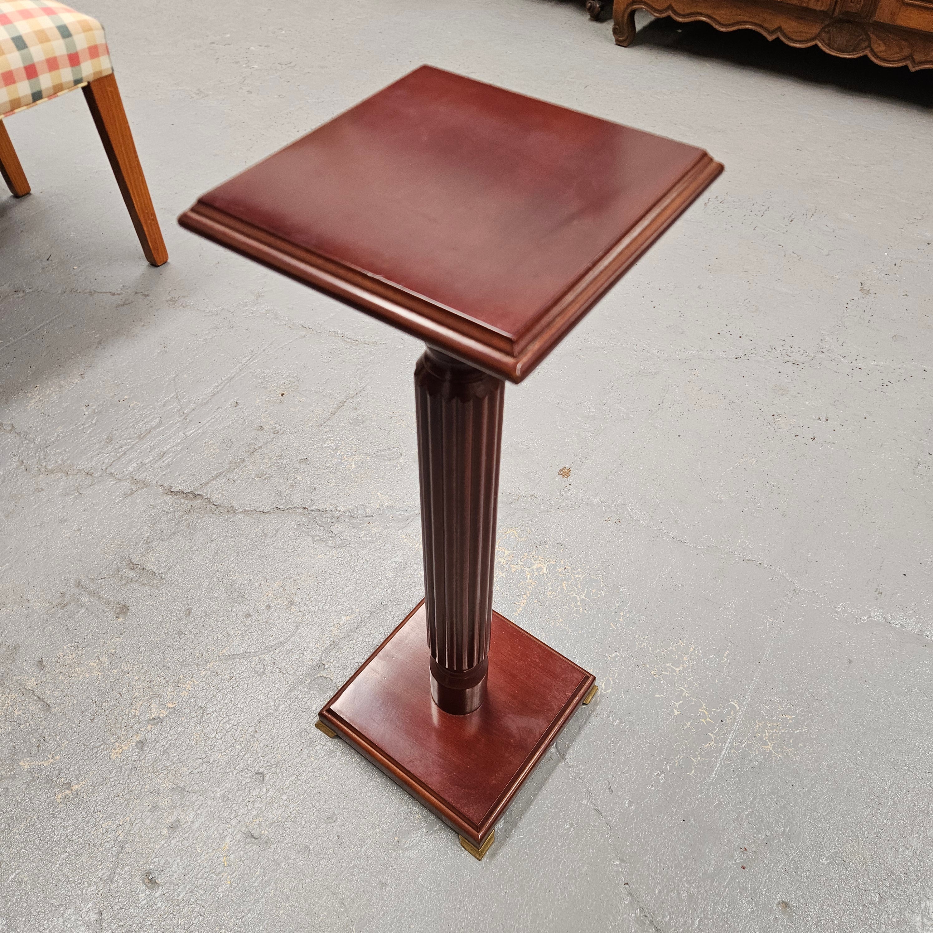 Vintage Fluted Mahogany Pedestal | Antique & Vintage | Moonee Ponds Antiques | Australia Wide