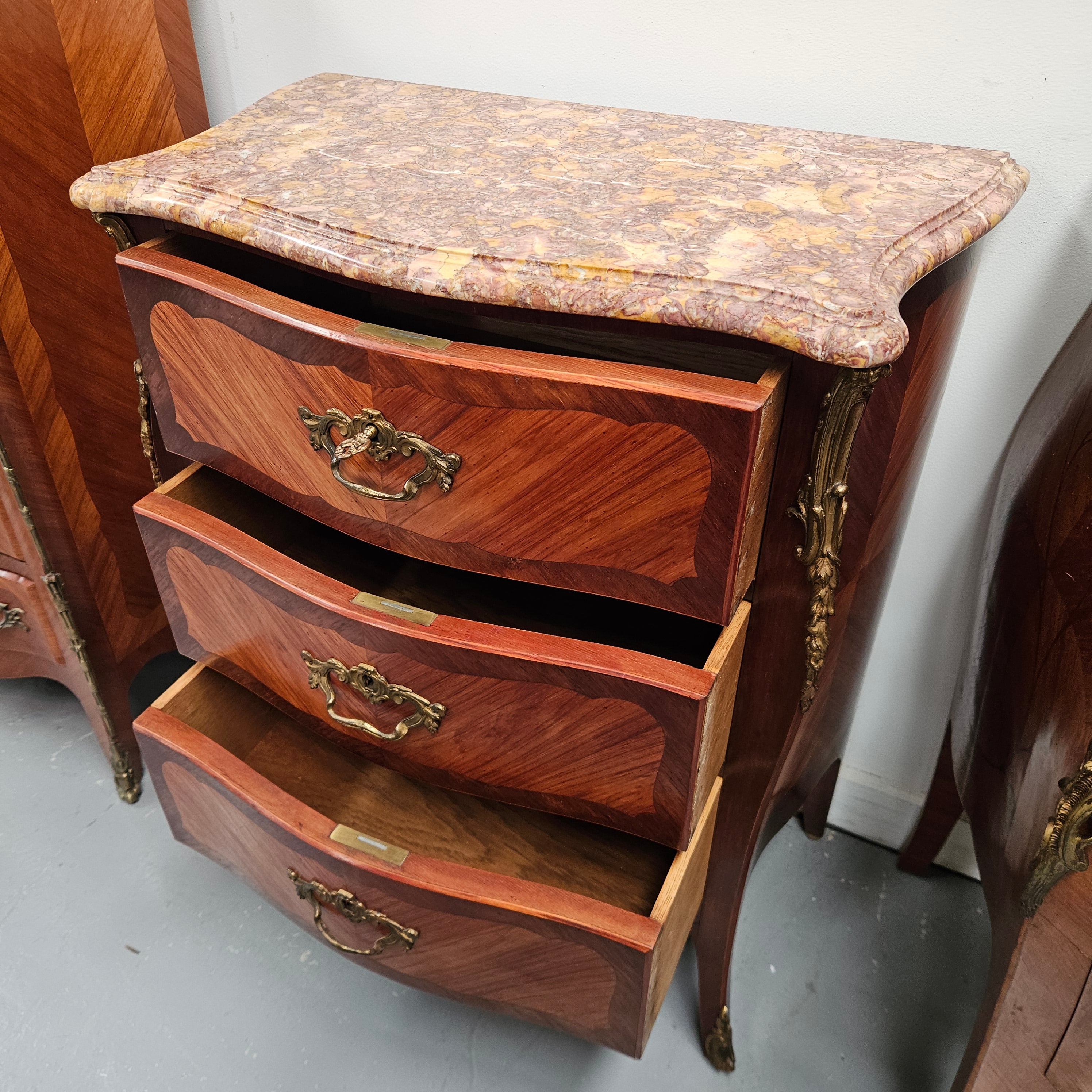 Attractive Louis XVth Style Marble Top Commode of Medium Proportions. | Antique & Vintage | Moonee Ponds Antiques | Australia Wide Delivery