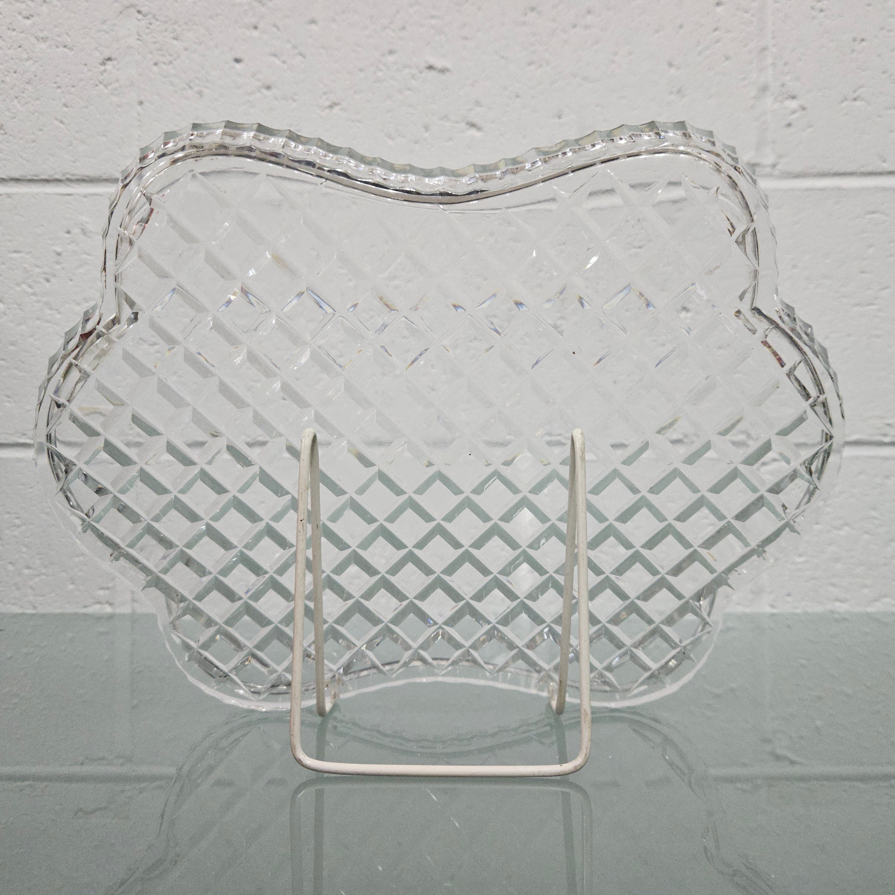 Large Cut Crystal Tray | Antique & Vintage | Moonee Ponds Antiques | Australia Wide Delivery