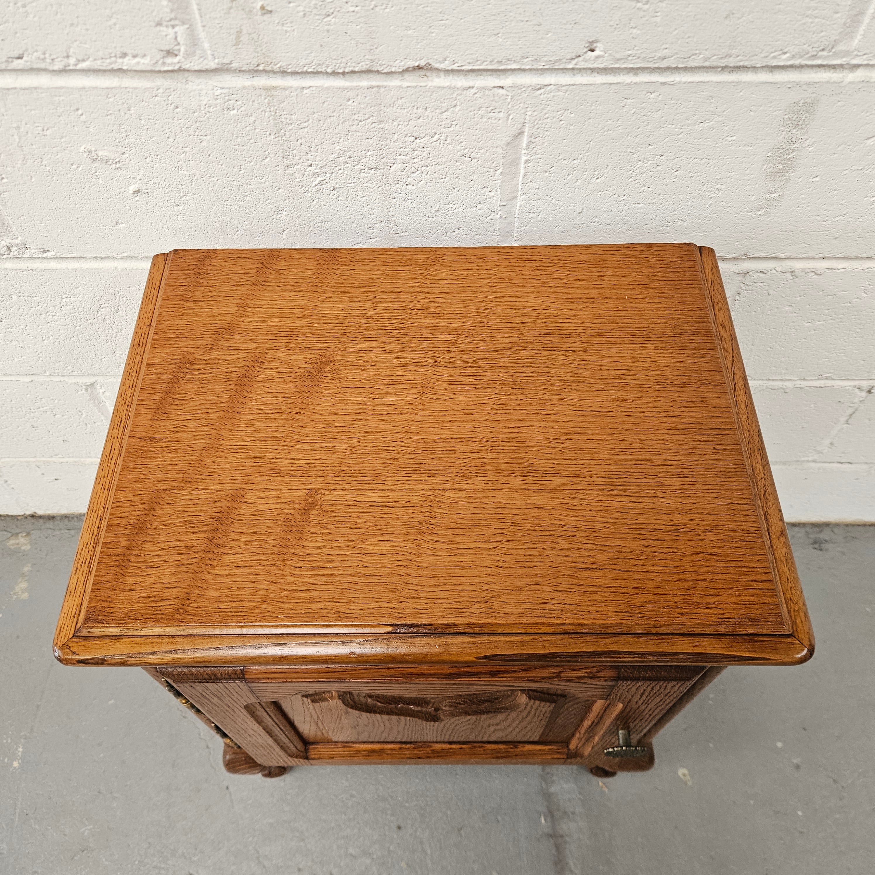 French Oak Louis XV Style Single Bedside
