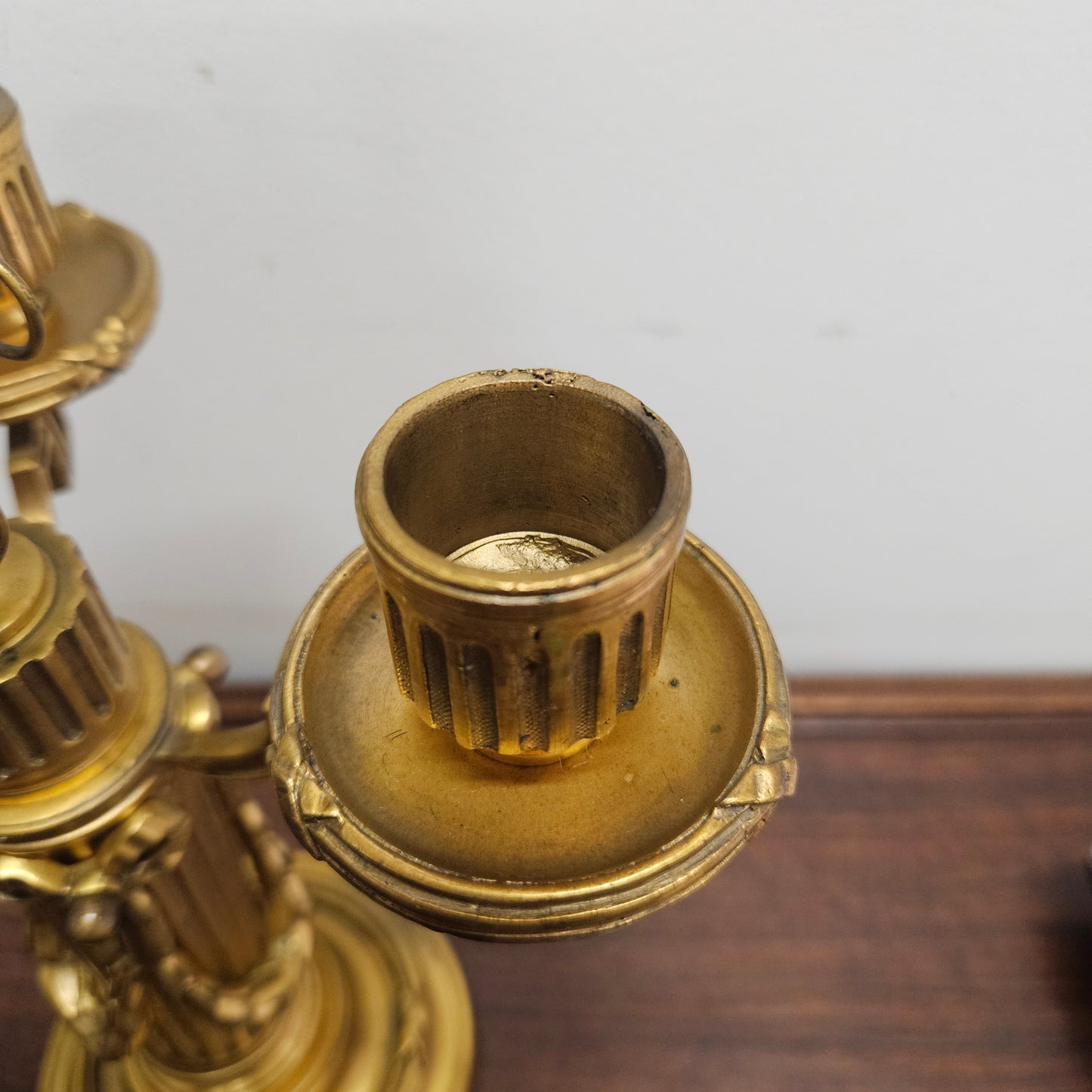 Impressive Louis XVl th Gilt Bronze Candleholder.  Circ 1780