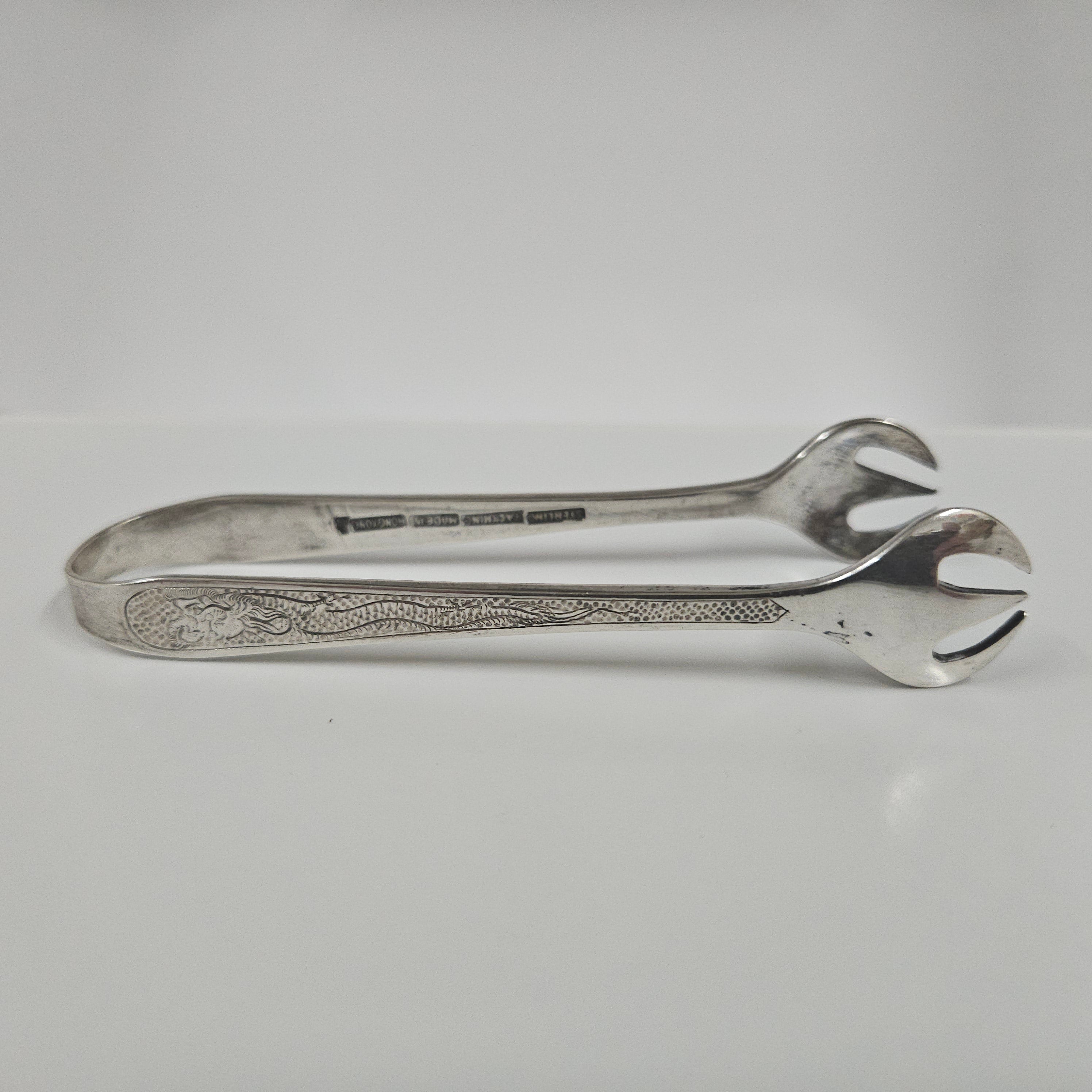 Chinese Export Sterling Silver Sugar Tongs | Antique & Vintage | Moonee Ponds Antiques | Australia Wide Delivery
