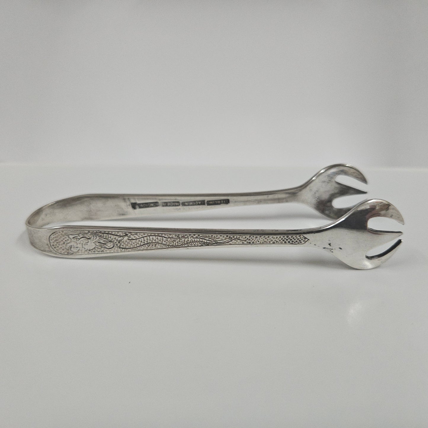 Chinese Export Sterling Silver Sugar Tongs