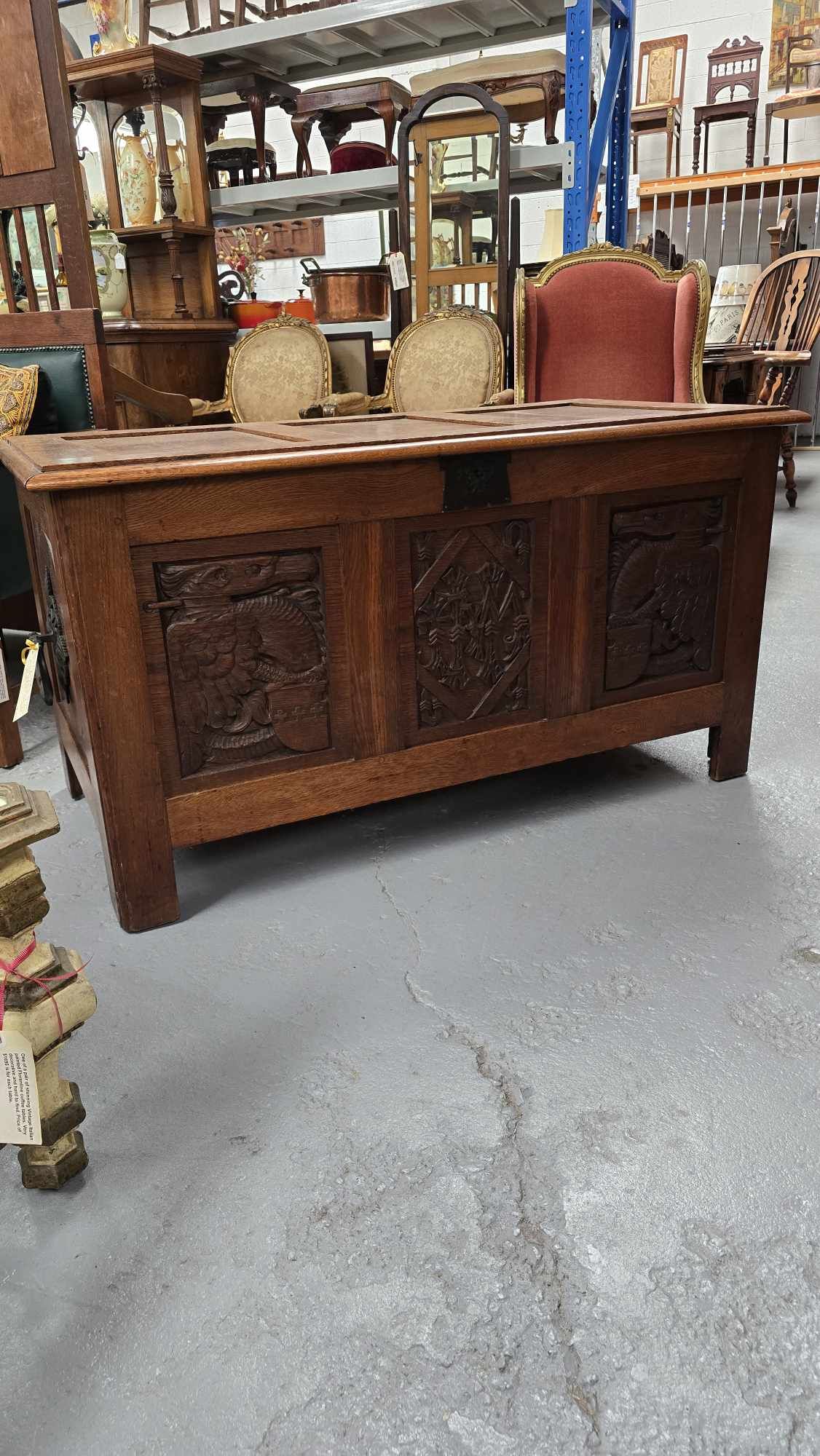 Fabulous Arts and Crafts Oak Chest | Antique & Vintage | Moonee Ponds Antiques | Australia Wide Delivery