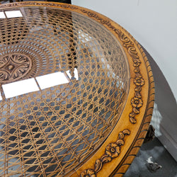 Decorative Louis XV Style Round Cane Coffee Table | Antique & Vintage | Moonee Ponds Antiques | Australia Wide Delivery