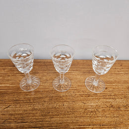 Set Of 6 Stemmed Crystal Port Glasses